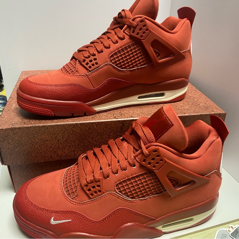 Nike Red Air Jordan 4 Sneakers